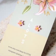 粉紅小花耳環 乾燥花 永生花 耳釘 | 簡約設計 | 生日禮物