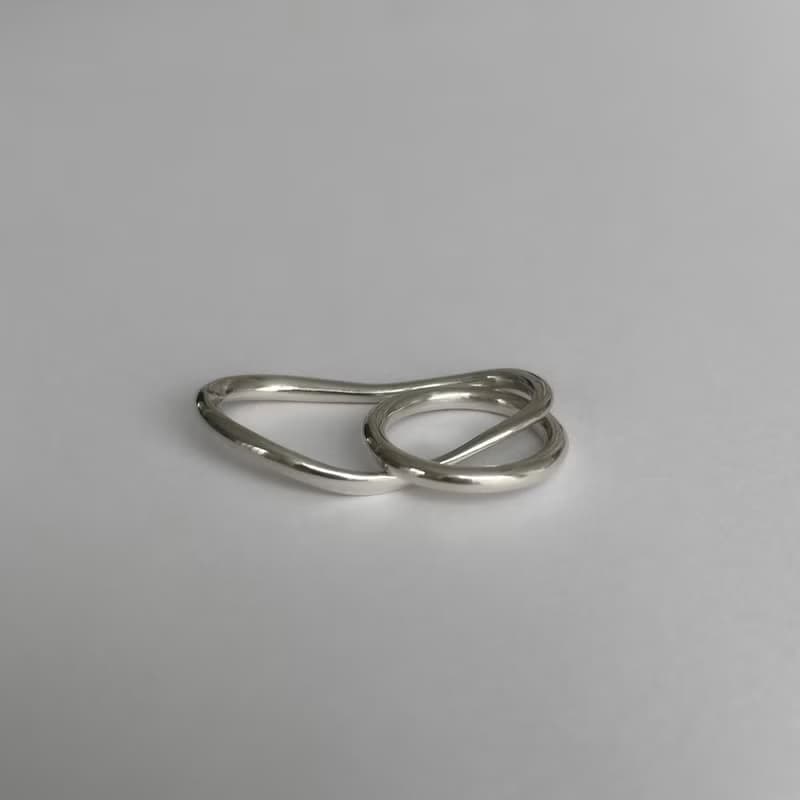 戒指 925純銀 wave ring02
