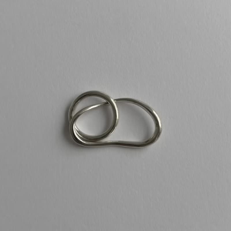 戒指 925純銀 wave ring02