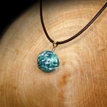 【擴香項鍊】香水精油項鍊-綠釉迷彩|手作陶藝|香氛