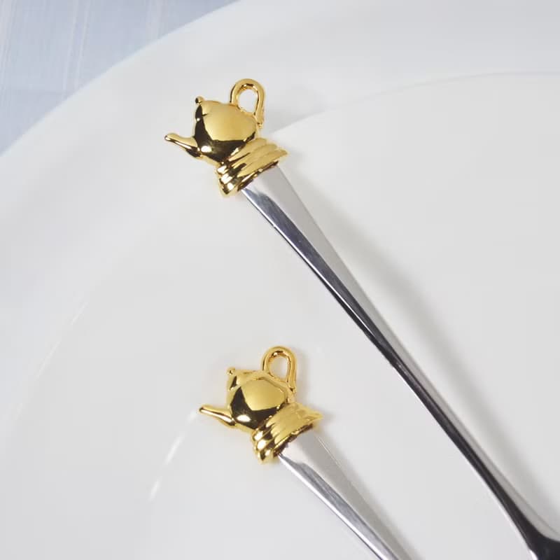 日本【SALUS 佐藤金屬】茶壺柄午茶餐具