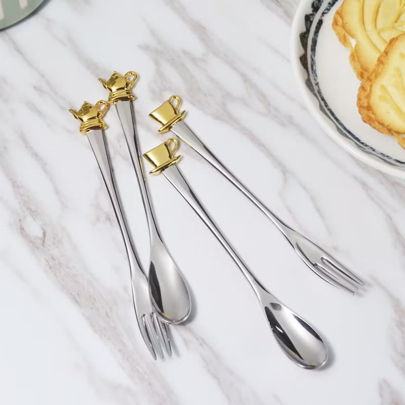 日本【SALUS 佐藤金屬】茶壺柄午茶餐具