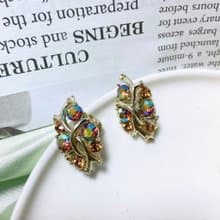 【西洋古董飾品】STAR歐洲 果實枝蔓閃爍彩萊茵  耳環耳夾