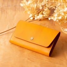 シンプルなマチつきカードケース 名刺入れ　Patan-card マチつき #Yellow【入学祝】【就職祝】【カスタム可能なギフト】