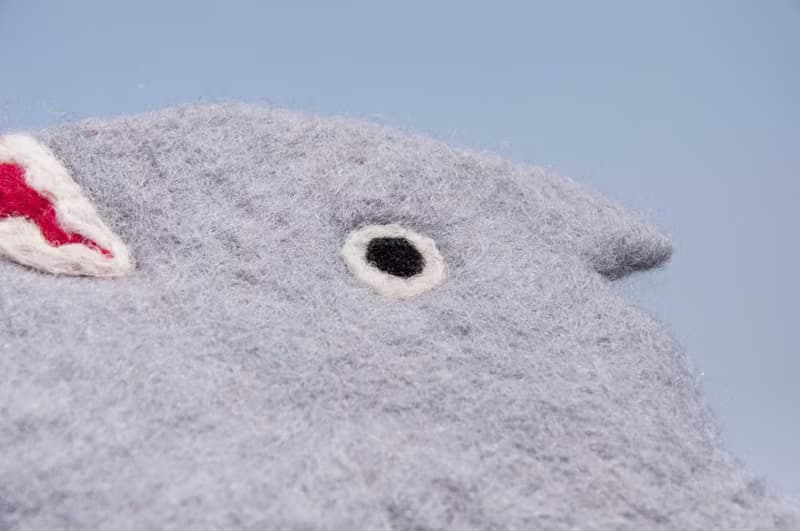 情人節禮物民族風森林系羊毛氈杯墊 動物 動物杯墊-鯊魚吸水杯墊
