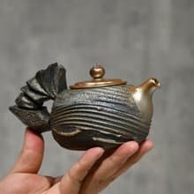 | 275cc | 柴燒造型正把壺 柴燒壺 茶壺 手作壺【臻麟陶藝】