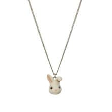 AndMary手繪瓷項鍊-小白兔 Cute White Bunny Necklace