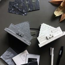 曙MUSE M字金字塔水泥名片架  辦公室 擴香石 手作 創意 居