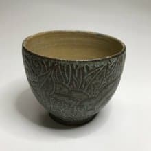 曾永鴻  灰釉刻花杯