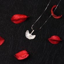 【Off-season sale】春日梢頭 小物wulet超寫實銀杏項鏈 925銀