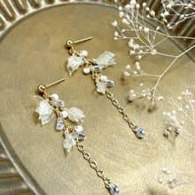 永生花-流蘇柴胡草-婚禮耳環/耳夾