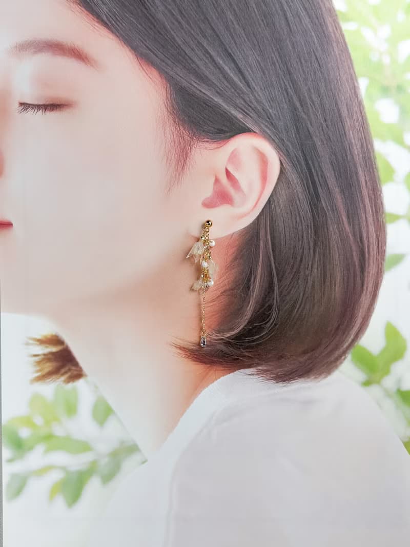 永生花-流蘇柴胡草-婚禮耳環/耳夾