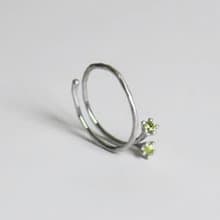 Little Mollis Ring (Peridot) sand blast finishing