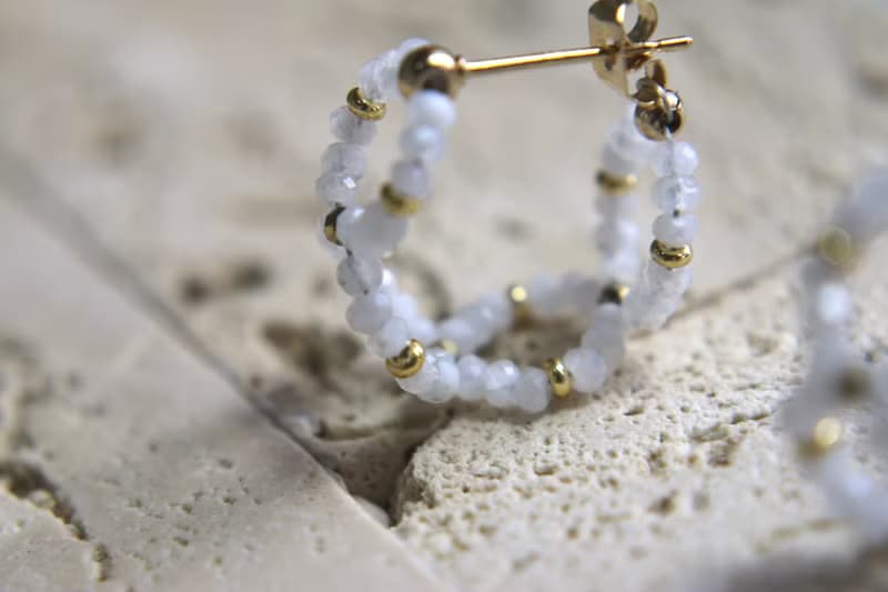 六月誕生石 耳環 月光石 水晶 - 萌芽 -