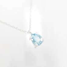 / 薄淚 / 水滴形托帕石925純銀項鍊 (銀/金/玫瑰金)