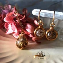 幽靈水晶手作套組 異象水晶 項鍊 耳環 飾品組 紅幽靈 招財
