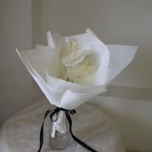 純淨的愛 白色火鶴花束 畢業花束 情人節