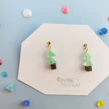 你好彩色系列-糖果小松樹 耳飾/耳釘