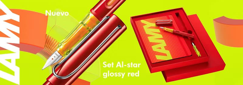 LAMY 全球限量 鋼筆+A5筆記本禮盒 / AL star系列 - 光澤紅
