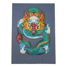 台灣傳統工藝之美 無邊際框設計的祥龍獻瑞 桌上 擺飾和獎牌