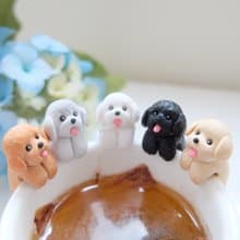 全手作- 玩具貴賓犬杯緣子 - 茶包架 掛杯