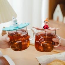 MOOMIN公仔造型玻璃杯 350ml 附不鏽鋼茶球 生日禮物 情人節 七夕