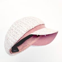 【HiGh MaLi】冬季報童帽/小香風粉白編織#小香風#編織毛料#時尚