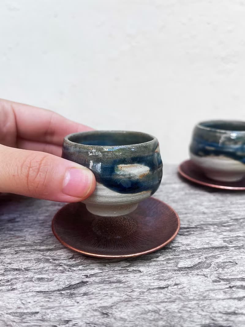 墨藍 茶杯 酒杯 兩入 | 陶器皿