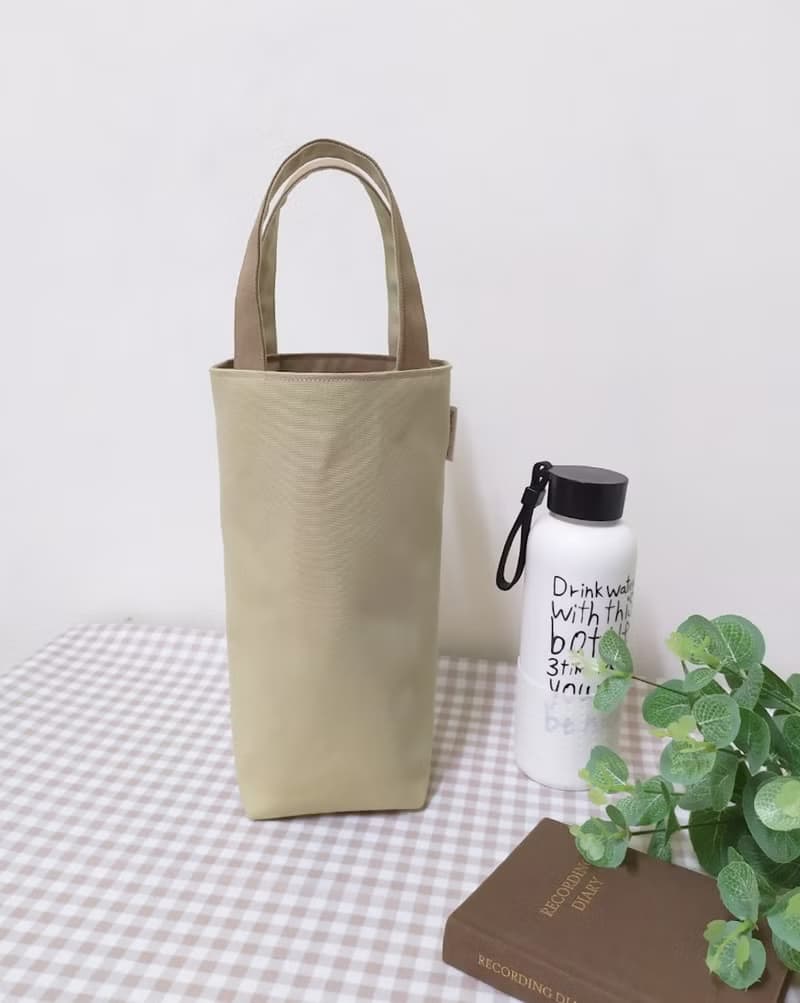 家家酒系列水壺袋/大容量水壺適用/飲料提袋/保溫瓶適用/奶油黃款