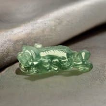 【招財神獸】冰綠翡翠貔貅擺飾 | 天然緬甸玉翡翠A貨