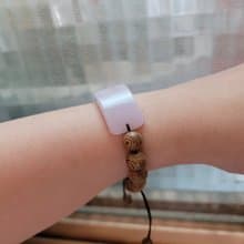 【親翠】天然翡翠 白冰粉嬌紫撒紅手環 畢業禮物