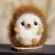 羊毛氈刺蝟寶寶  生日禮物   Felted little hedgehog toy