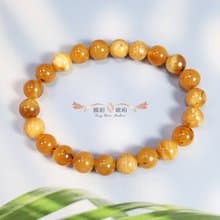 騰彪琥珀 天然琥珀蜜蠟 雞油紅蜜蠟 意象植物 經典單圈 手鍊