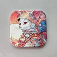 飛行貓-陶瓷杯墊-動物奇幻系列