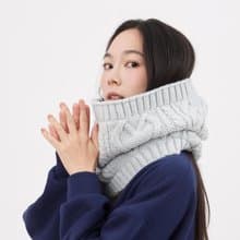 Lulu麻花抓毛絨保暖脖圍圍巾 【寒流保暖對策】