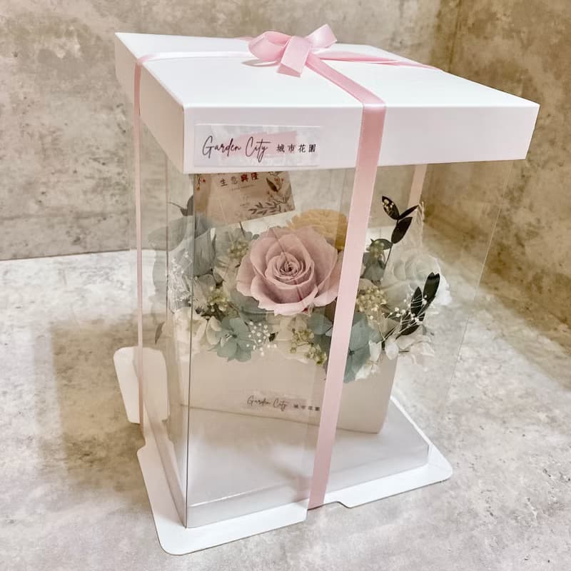 莫蘭迪永生花乾燥花盆栽 手作桌面擺飾設計