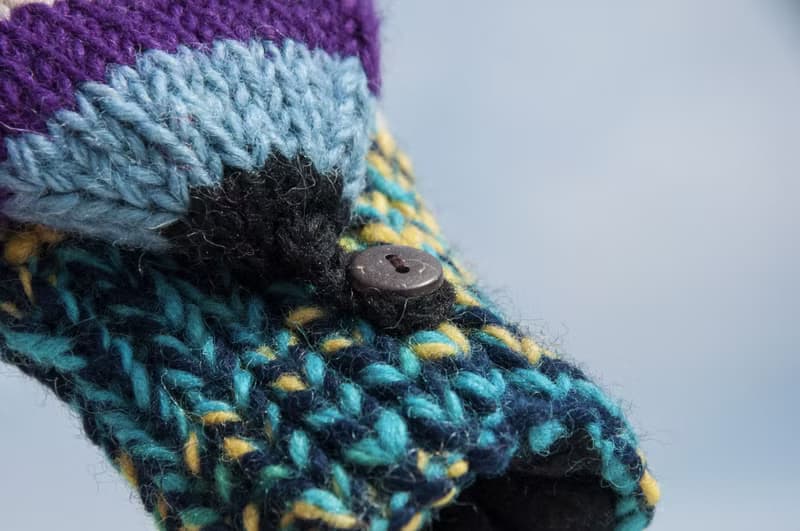 手工編織 保暖 觸控手套 防風手套  手織純羊毛針織手套/可拆卸手套/內刷毛手套/保暖手套 聖誕節禮物 生日-漸層星塵感