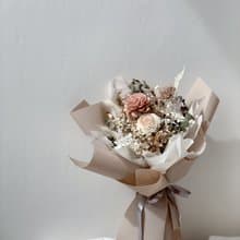 微甜奶茶 乾燥花永生花束 告白花束 生日禮物 情人花束 畢業花束