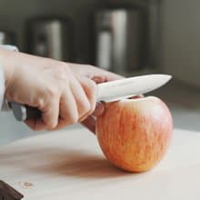 日本霜山 紅彩木柄高碳鋼水果刀-24cm