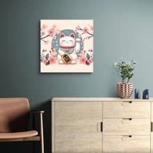 AI Art 招財貓 藝術微噴無框畫