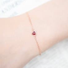 石榴石925純銀融心melting heart手鍊