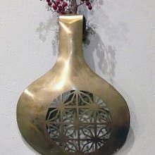 黃銅製壁掛花器小品/花窗花影B款,手作的詩用金屬工藝為生活寫詩