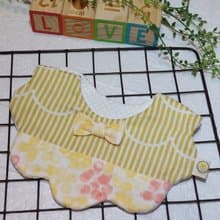 |現貨|小蝴蝶花型寶寶口水巾Handmade|黃色