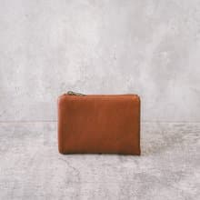 【禮盒】扣式精緻真皮短夾 HC.5008 棕