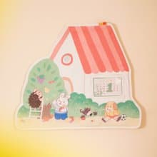 小房子 80s復古昭和2024日歷裝飾畫相冊 印花布藝