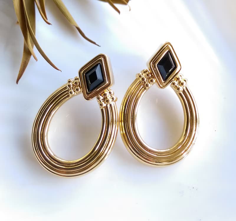 Vintage Jewelry 西洋古董飾品 SWAROVSKI 經典摩登 針式耳環