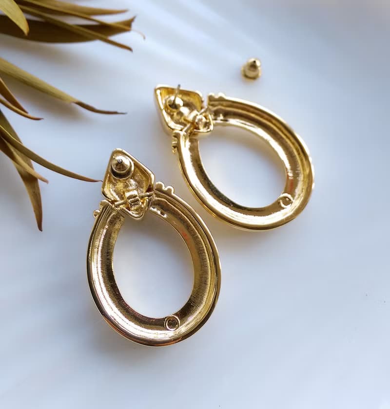 Vintage Jewelry 西洋古董飾品 SWAROVSKI 經典摩登 針式耳環