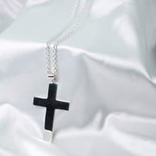 【SWS飾品】加長版十字架純銀項鍊 福音 基督教 受洗禮物 送男友