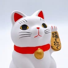 【白耀辟福】日本谷中堂招財貓 | 白