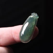 【福掛】冰種飄綠翡翠福瓜項鍊 | 天然緬甸玉A貨翡翠 | 送禮